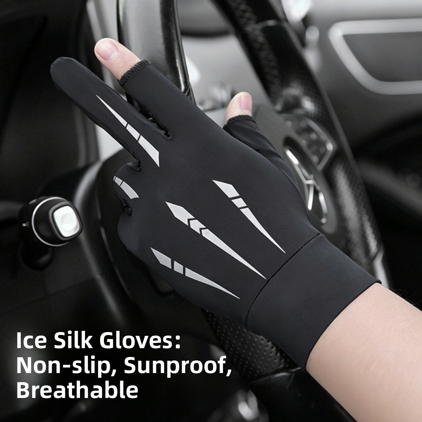 Fishing Gloves - Sun Protection Touchscreen Gloves Thin Ice