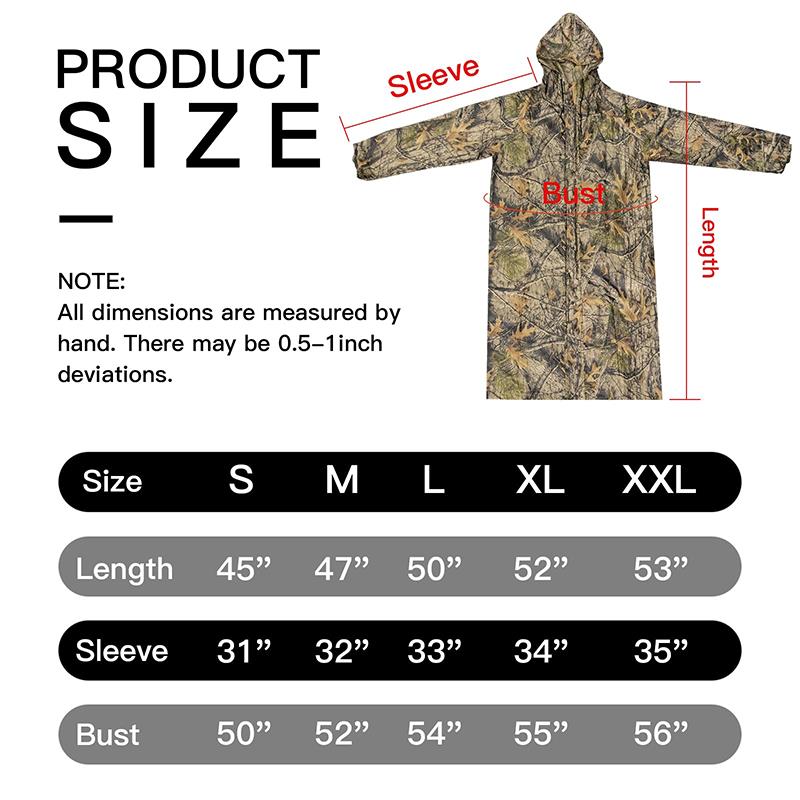Camouflage Rain Coat Adult Lon - Fishing Rain Suit review and price