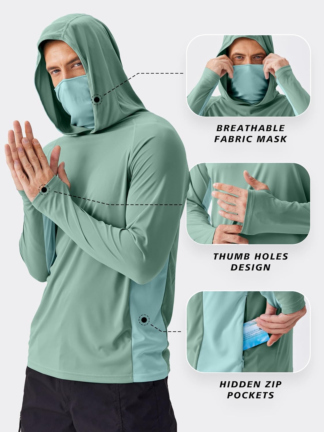 PINSPARK Men's Sun Protection  - Fishing Mask Sun Protection review and price
