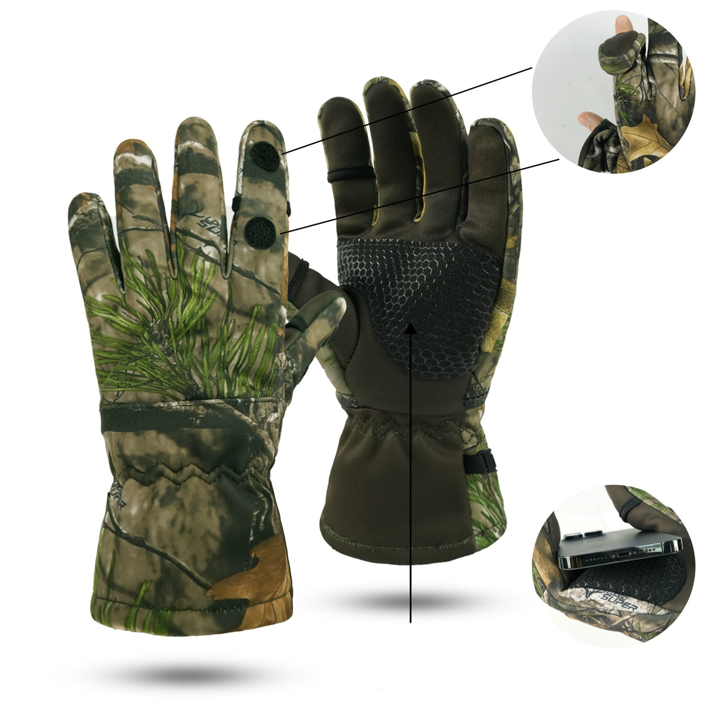 Outdoor Bionic Hunting Camoufl - Fishing Gloves review and price